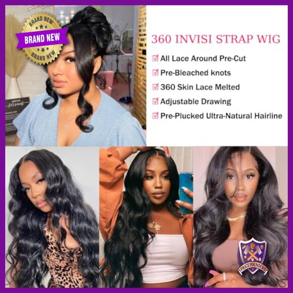 20 Inch Human Hair 360 Lace Front Wig Body Wave Glueless Pre Plucked main image 6